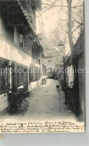AK / Ansichtskarte Luebeck Derlin s Gang Stadtmauer Luebeck