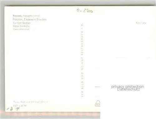 AK / Ansichtskarte Rostock_Mecklenburg Vorpommern Hauptbahnhof Wasserspiele Rostock