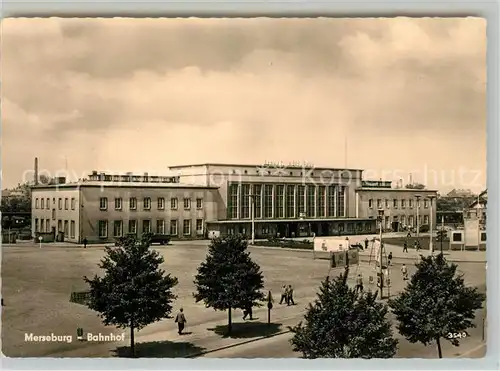 AK / Ansichtskarte Merseburg_Saale Bahnhof Merseburg_Saale