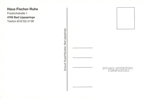 AK / Ansichtskarte Bad_Lippspringe Haus Fischer Ruhe  Bad_Lippspringe