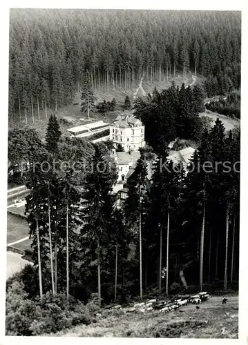 AK / Ansichtskarte Friedrichsroda Restaurant Cafe Waldschloesschen Blick von der Schauenburg Friedrichsroda