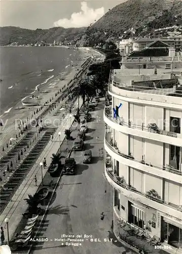 AK / Ansichtskarte Alassio Hotel Pensione Bel Sit Strand Alassio