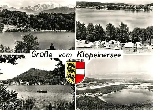 AK / Ansichtskarte Klopeinersee Fliegeraufnahmen Camping See Klopeinersee