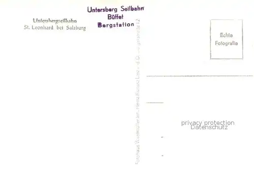 AK / Ansichtskarte Untersberg Untersbergseilbahn St. Leonhard Untersberg