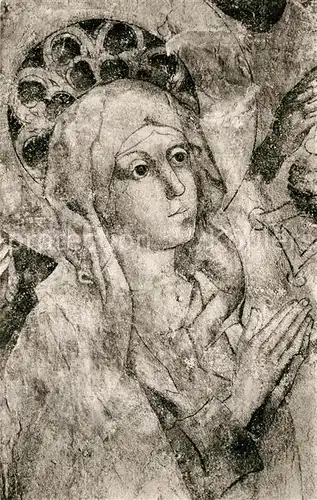 AK / Ansichtskarte Breisach_Rhein St Stephansmuenster Maria aus dem Juengsten Gericht Wandmalereien der Westhalle Martin Schongauer 15. Jhdt. Breisach Rhein