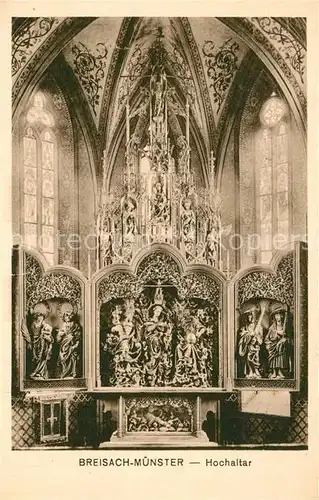 AK / Ansichtskarte Breisach_Rhein St Stephansmuenster Hochaltar Breisach Rhein