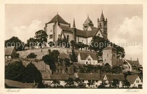 AK / Ansichtskarte Breisach_Rhein Altstadt mit Muenster und Hagenbachturm Kupfertiefdruck Breisach Rhein