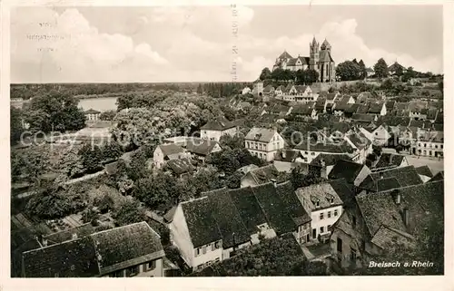 AK / Ansichtskarte Breisach_Rhein Panorama mit Blick zum Muenster Breisach Rhein