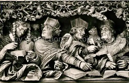 AK / Ansichtskarte Breisach_Rhein St Stephansmuenster Hochaltar Predella Die vier Evangelisten Meister H. L. 16. Jhdt. Breisach Rhein