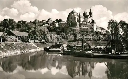 AK / Ansichtskarte Breisach_Rhein Rheinhafen mit Muensterberg St Stephansmuenster  Breisach Rhein