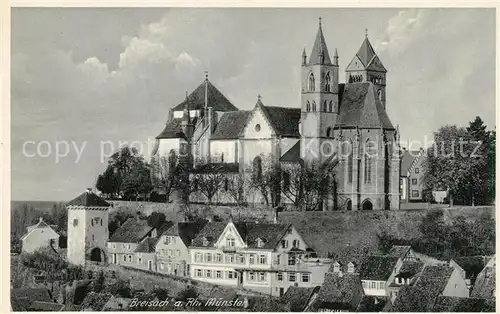 AK / Ansichtskarte Breisach_Rhein St Stephansmuenster und Hagenbachturm Muensterberg Breisach Rhein