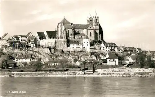 AK / Ansichtskarte Breisach_Rhein Blick ueber den Rhein zum St Stephansmuenster Breisach Rhein