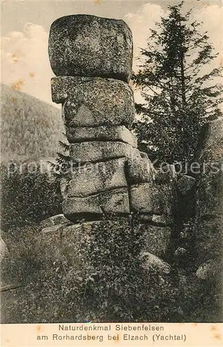AK / Ansichtskarte Elzach Naturdenkmal Siebenfelsen am Rorhardsberg Schwarzwald Elzach