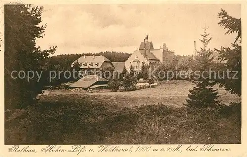 AK / Ansichtskarte Rothaus_Grafenhausen Hoehenluft  und Waldkurort im Schwarzwald Rothaus Grafenhausen