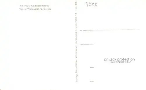 AK / Ansichtskarte Waldkirch_Breisgau St Pius Kandelkapelle Waldkirch Breisgau