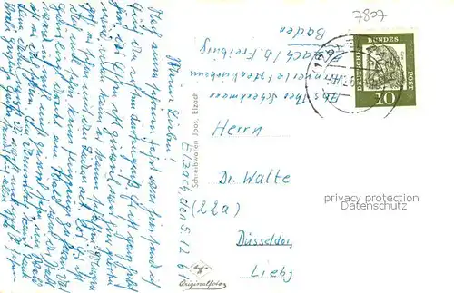 AK / Ansichtskarte Elzach Landschaftspanorama Schwarzwald Elzach