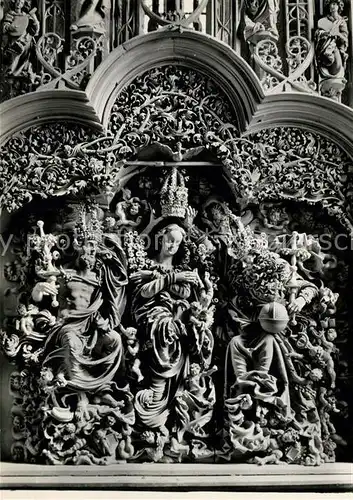 AK / Ansichtskarte Breisach_Rhein St Stephansmuenster Hochaltar Schrein mit Marienkroenung Breisach Rhein