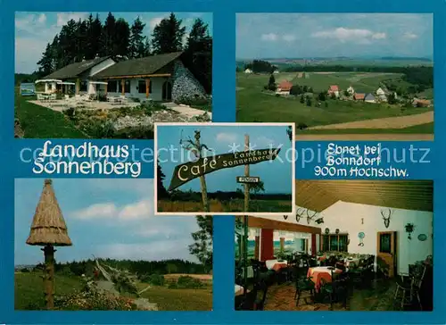 AK / Ansichtskarte Ebnet_Bonndorf Landhaus Sonnenberg Wegweiser Landschaftspanorama Schwarzwald Ebnet Bonndorf