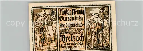 AK / Ansichtskarte Breisach_Rhein Muenster Fuenfzig Pfennig Gutschein Breisach Rhein