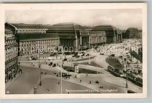 AK / Ansichtskarte Leipzig Hauptbahnhof Reichsmessenstadt Leipzig