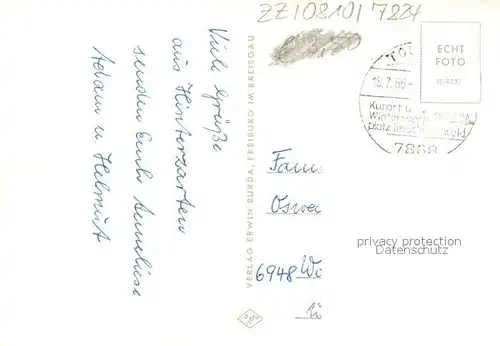 AK / Ansichtskarte Hinterzarten Feldberg Adler  Hinterzarten