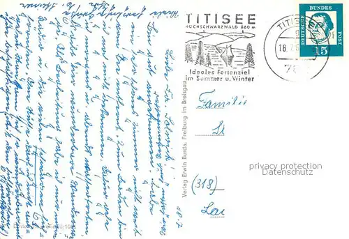 AK / Ansichtskarte Hinterzarten Oberzarten Feldberg Titisee Hinterzarten