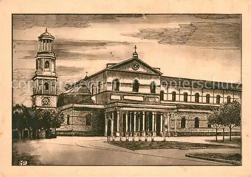 AK / Ansichtskarte Roma_Rom Basilica di S. Paolo Kuenstlerkarte Roma_Rom