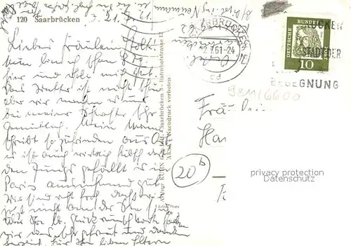 AK / Ansichtskarte Saarbruecken  Saarbruecken