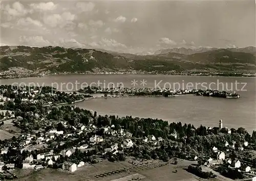 AK / Ansichtskarte Lindau_Bodensee Fliegeraufnahme Schachen Lindau Bodensee
