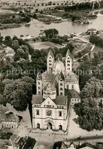 AK / Ansichtskarte Speyer_Rhein Dom Fliegeraufnahme Speyer Rhein