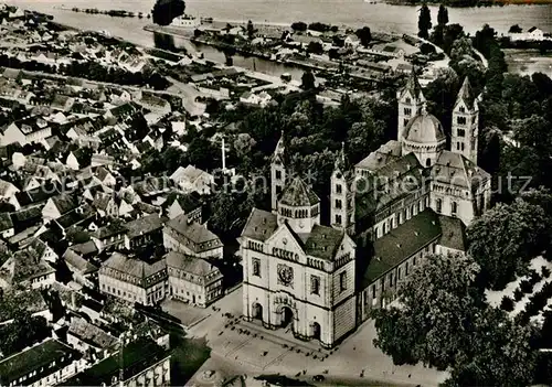 AK / Ansichtskarte Speyer_Rhein Fliegeraufnahme Dom  Speyer Rhein
