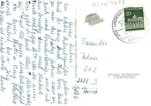 AK / Ansichtskarte Isny_Allgaeu Marktplatz Grabenweiher Rathaus Isny Allgaeu