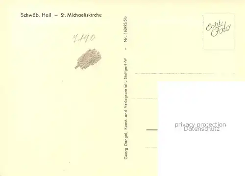 AK / Ansichtskarte Schwaebisch_Hall St. Michaeliskirche Schwaebisch Hall