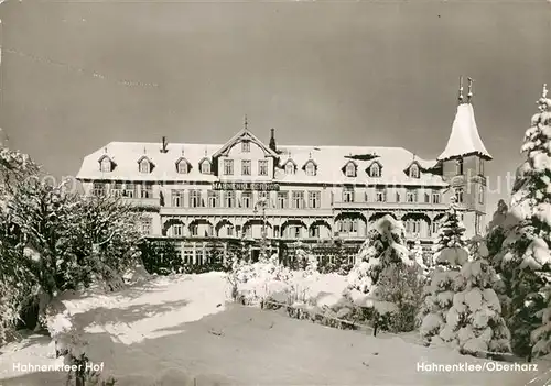 AK / Ansichtskarte Hahnenklee Bockswiese_Harz Hahnenkleer Hof Hahnenklee Bockswiese