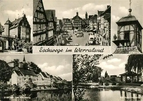 AK / Ansichtskarte Eschwege Marktplatz Schulberg Landgrafenschloss  Eschwege