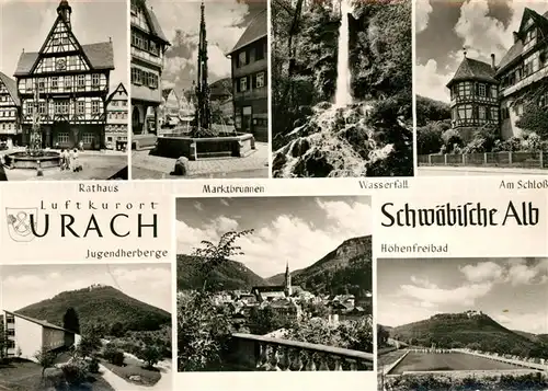 AK / Ansichtskarte Urach_Bad Schloss Rathaus Jugendherberge  Urach_Bad