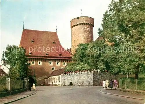 AK / Ansichtskarte Tabor Cast gotickeho opevneni Bechynska brana a vez Kotnov Tabor