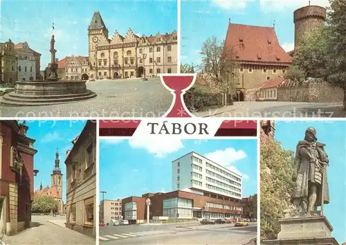 AK / Ansichtskarte Tabor Markt Brunnen Burg Rathaus Kirche Monument Tabor