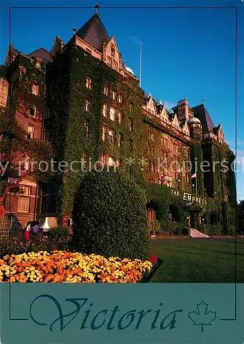 AK / Ansichtskarte Victoria_British_Columbia Flowers Accent the Beauty of Empress Hotel  Victoria_British_Columbia