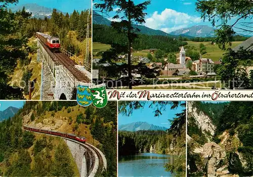 AK / Ansichtskarte Mariazellerbahn  Kuhgrabenviadukt Mitterbach Erlaufsee Saugrabenviadukt Stausee Doppelsteg in den oetschergraben Mariazellerbahn 