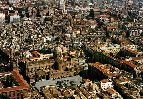 AK / Ansichtskarte Palermo_Sicilia Panorama visto dallaereo Cattedrale Palermo_Sicilia