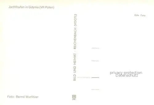 AK / Ansichtskarte Gdynia_Pommern Jachthafen Gdynia Pommern