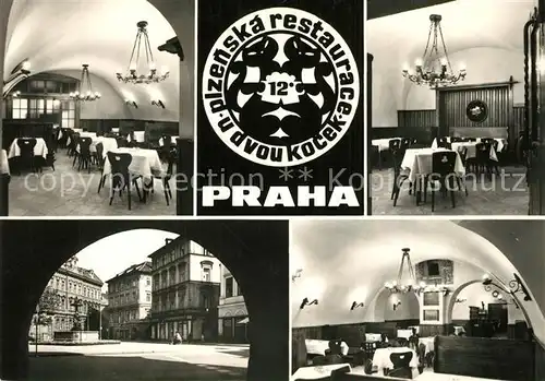 AK / Ansichtskarte Praha_Prahy_Prague Plzenska restaurace U Dvou Kocek Praha_Prahy_Prague