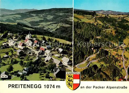 AK / Ansichtskarte Preitenegg Fliegeraufnahme Packer Alpenstrasse Preitenegg