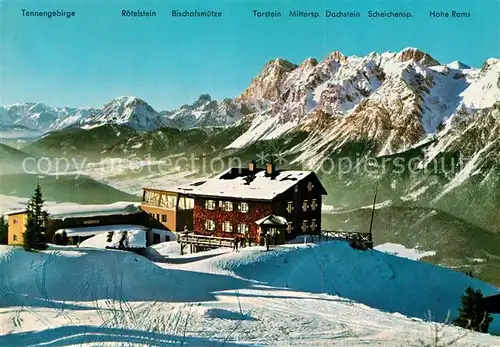 AK / Ansichtskarte Krummholzhuette mit Hohem Dachstein Krummholzhuette