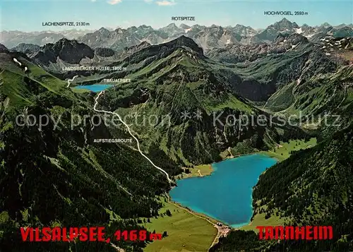 AK / Ansichtskarte Tannheim_Tirol Fliegeraufnahme mit Vilsalpsee  Tannheim Tirol