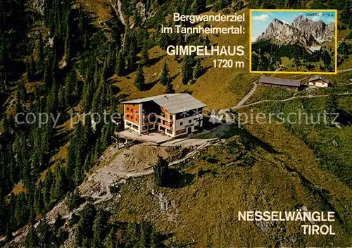 AK / Ansichtskarte Nesselwaengle_Tirol Gimpelhaus Fliegeraufnahme Nesselwaengle_Tirol