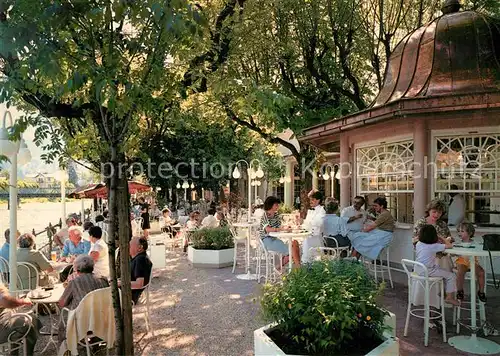 AK / Ansichtskarte Bad_Ischl_Salzkammergut Zauner Esplanade Cafe Garten Eis und Sektpavillon Bad_Ischl_Salzkammergut