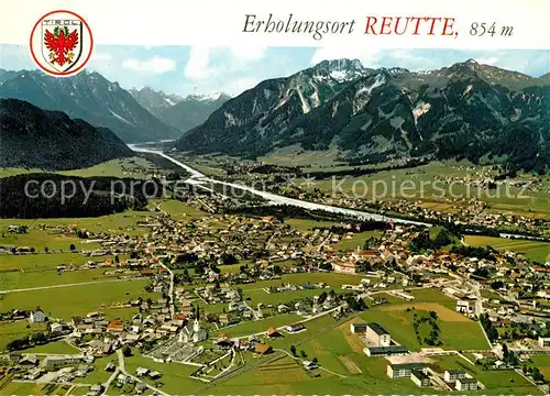 AK / Ansichtskarte Reutte_Tirol Fliegeraufnahme mit Lechtaler Alpen  Reutte Tirol