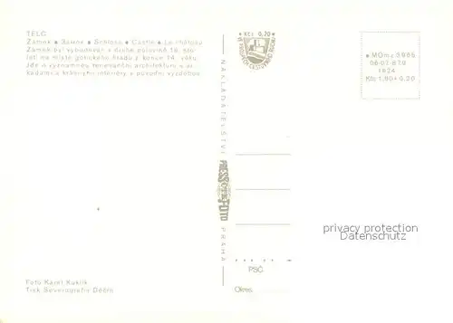 AK / Ansichtskarte Telc Zamek Details Telc